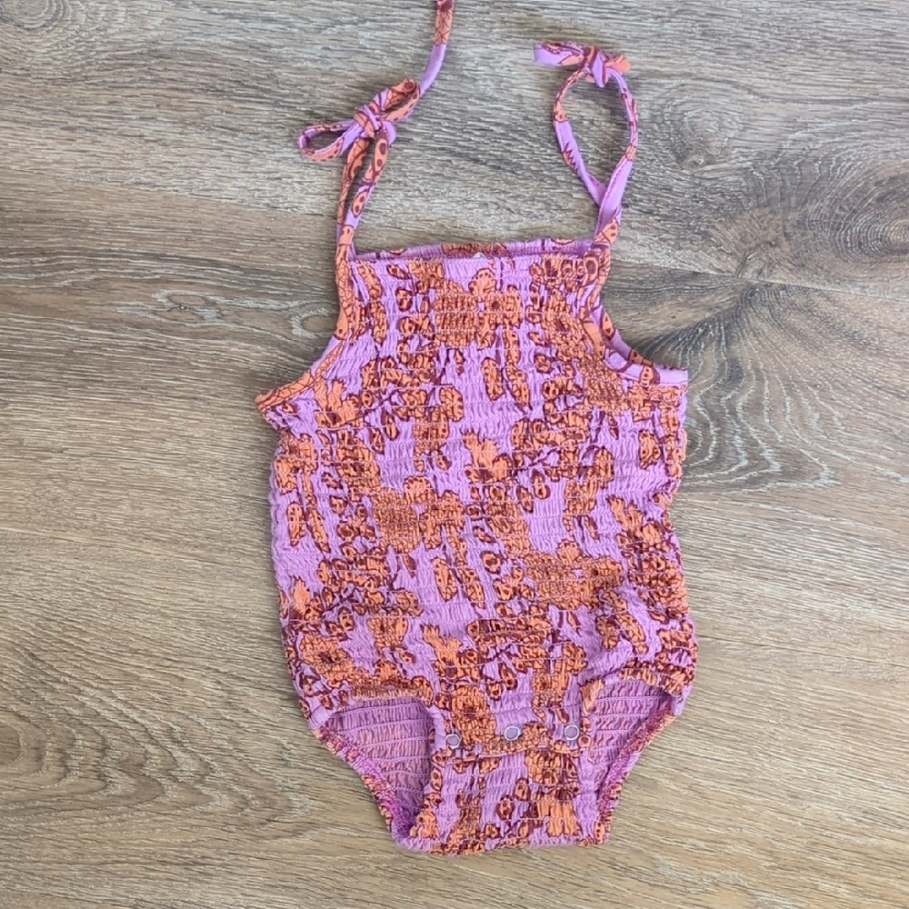 Kate Quinn Pink /Orange Baby Swimsuit Size 0-3M